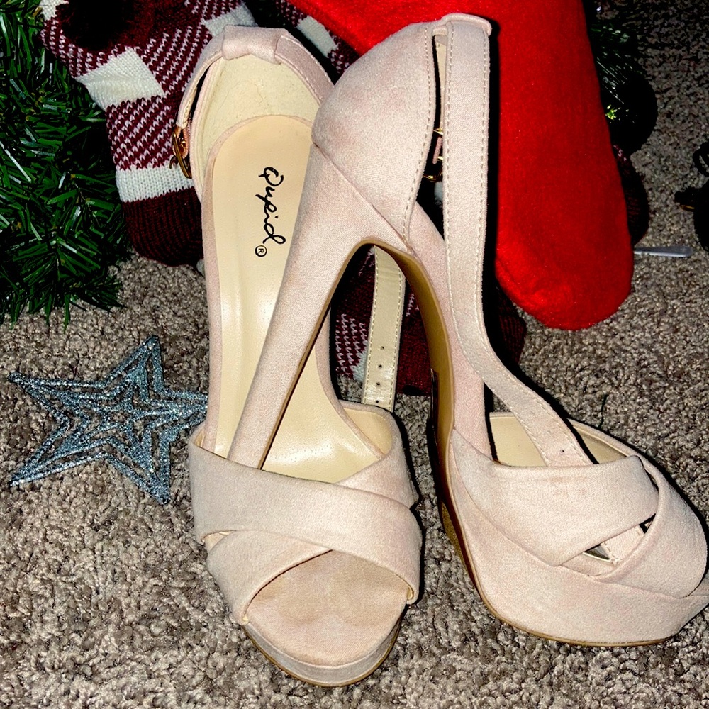 High heel shoes.Cream color, used once